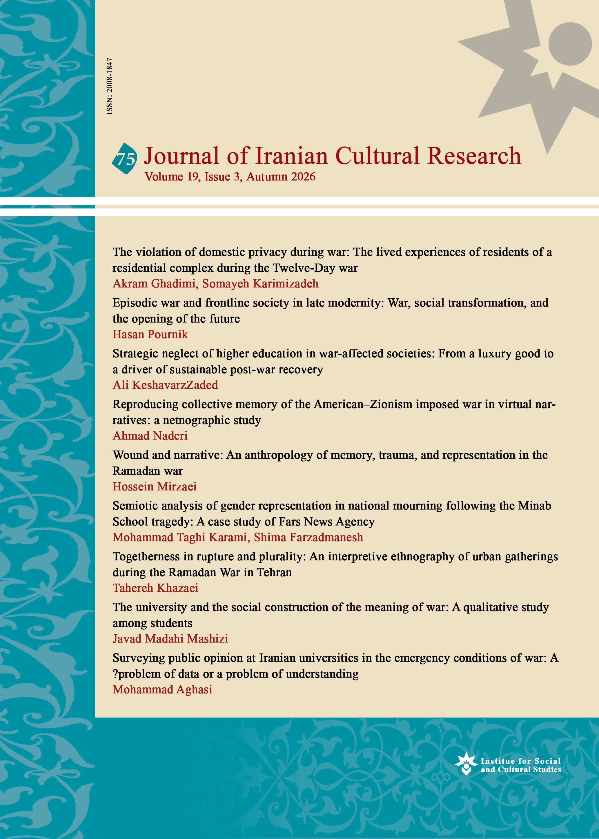 Journal of Iranian Cultural Research